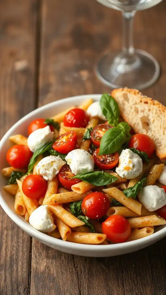 fresh mozzarella tomatoes basil