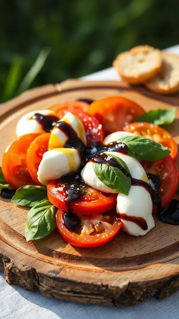 fresh mozzarella tomatoes basil