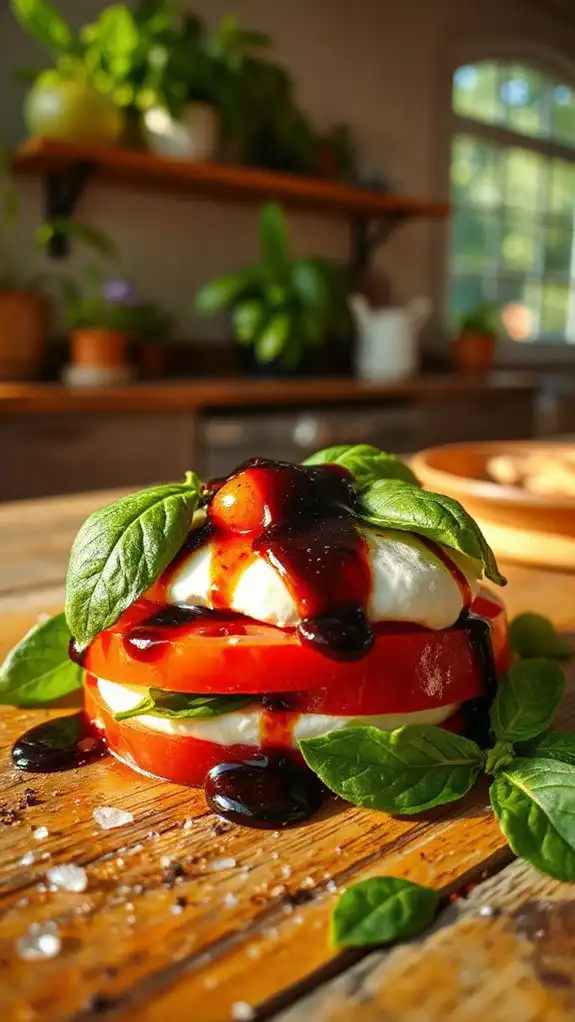 fresh mozzarella tomatoes basil