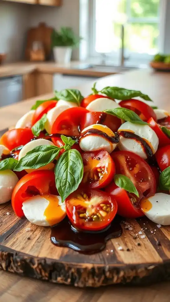fresh mozzarella tomatoes basil