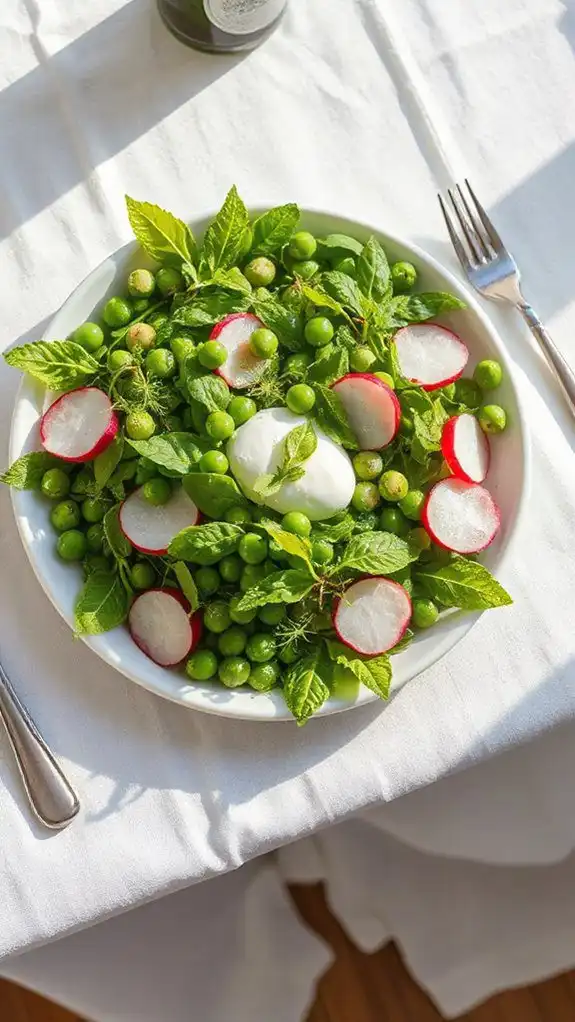 fresh peas with mint