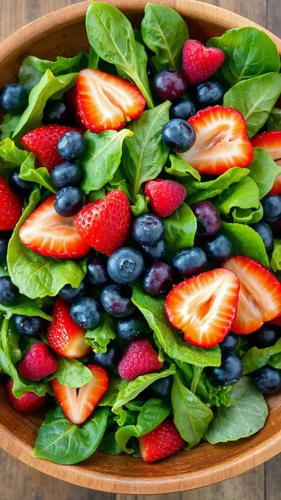 fresh salad with berries