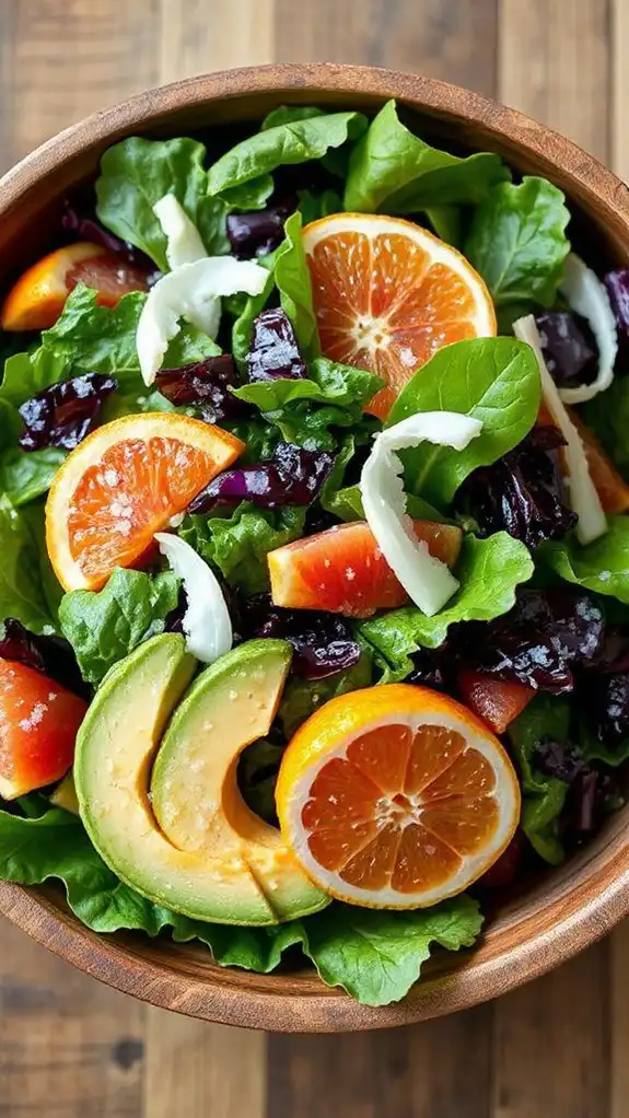fresh salad with dressing