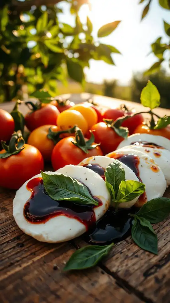 fresh salad with glaze