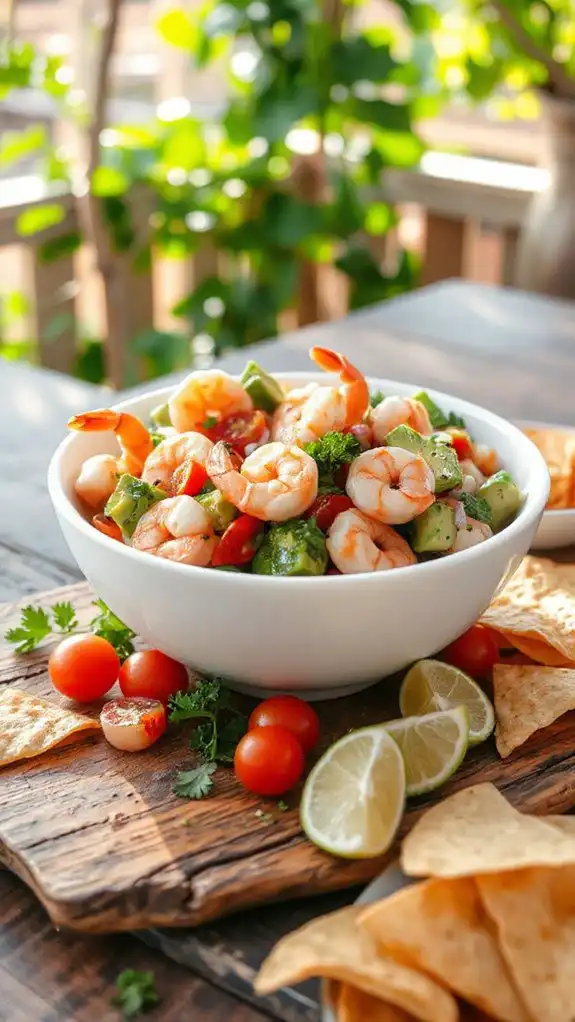 fresh shrimp avocado mix