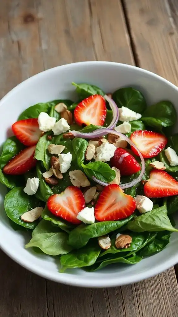 fresh spinach strawberry salad
