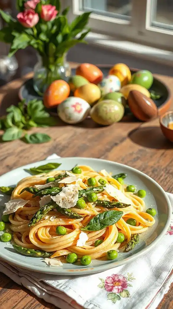 fresh spring pasta dish