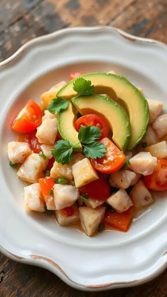 fresh tangy seafood dish