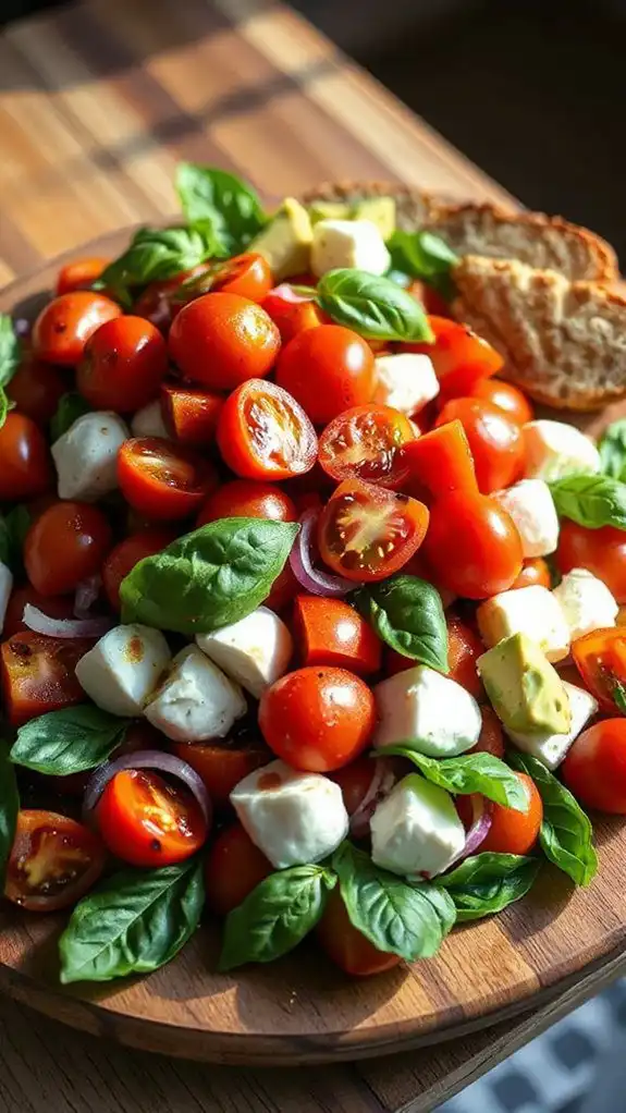 fresh tomato basil salad