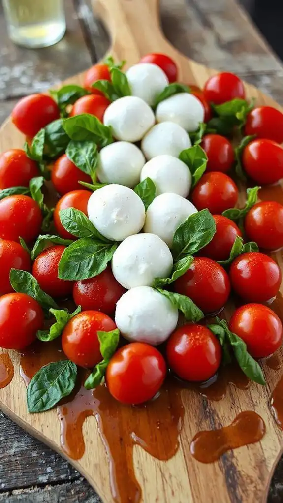 fresh tomato mozzarella skewers