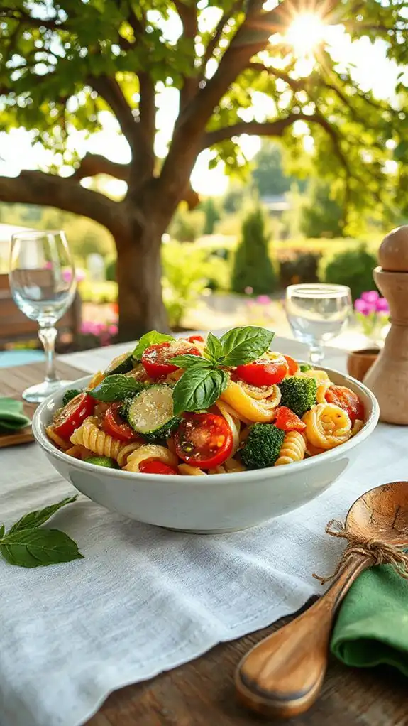 fresh vegetable pasta dish