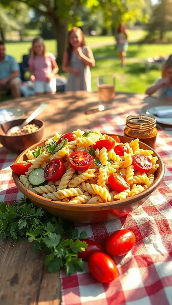 fresh vegetable pasta salad