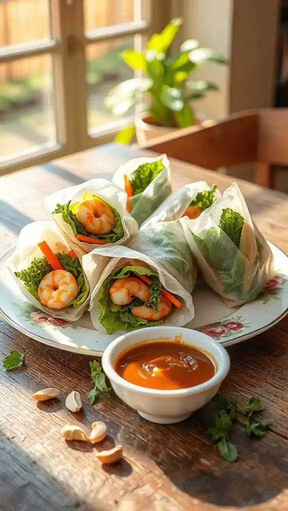 fresh vibrant wrapped appetizers