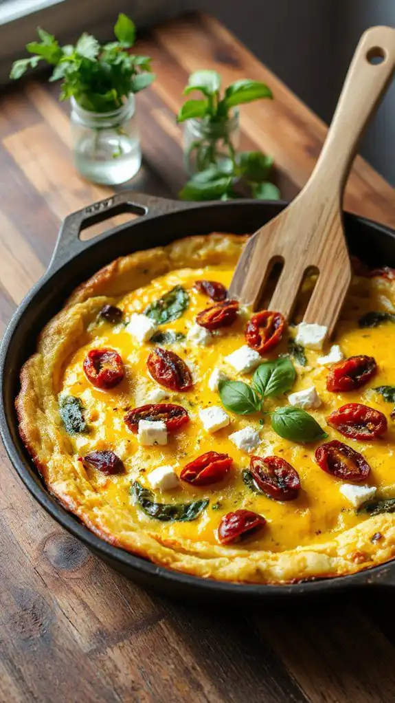 frittata with artichokes and tomatoes