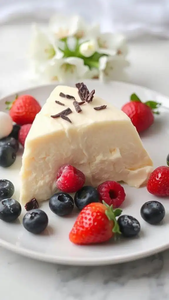 frozen creamy vanilla dessert