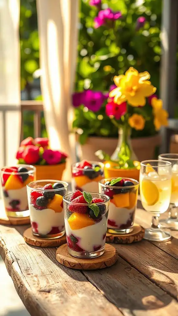 frozen fruit yogurt cups