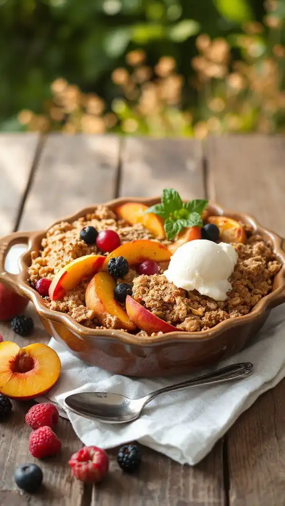 fruit dessert with crisp