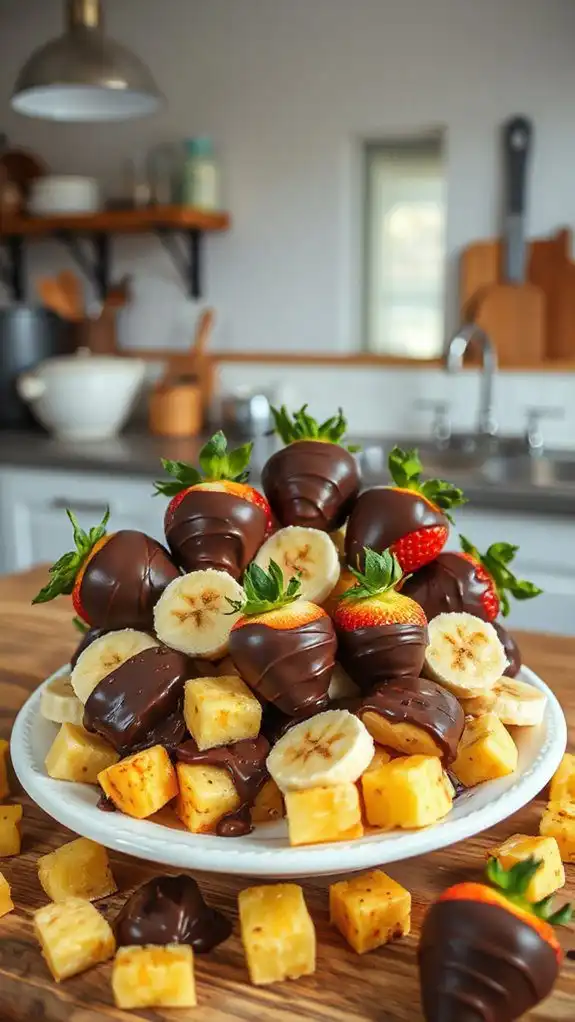 fruit dipped in chocolate fruit dipped in chocolate