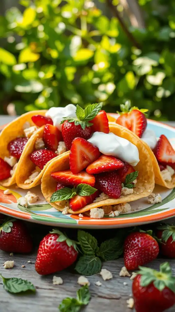 fruit filled dessert taco