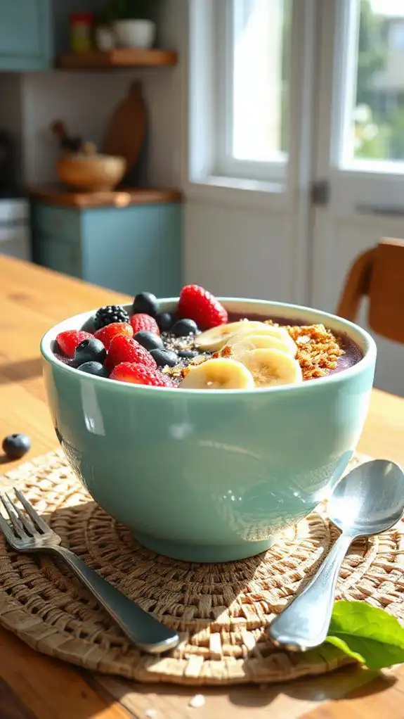 fruit filled smoothie bowls