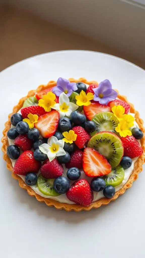 fruit tart with cream cheese