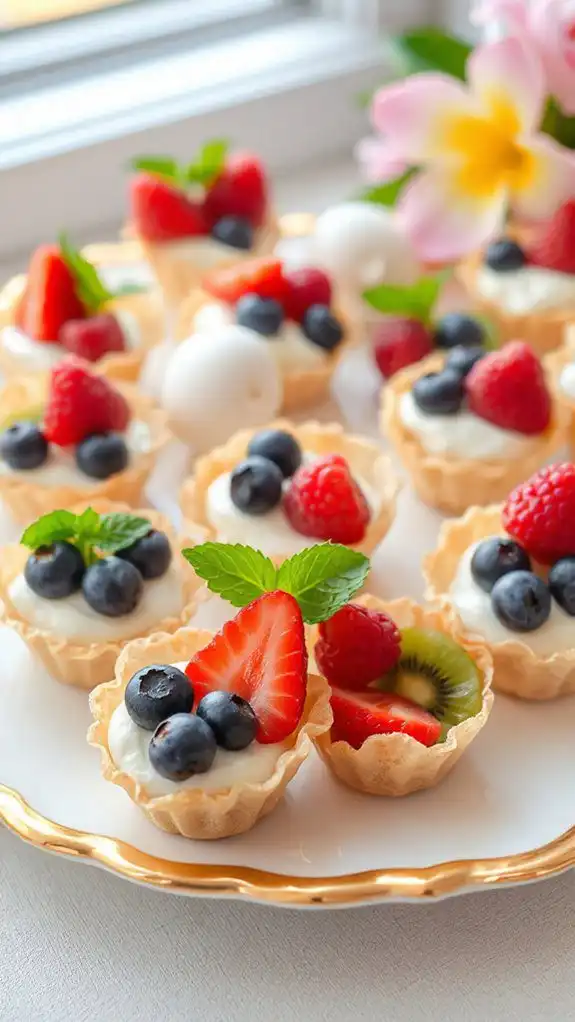 fruit tart wonton cups