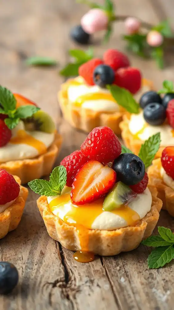 fruit tarts with cream cheese
