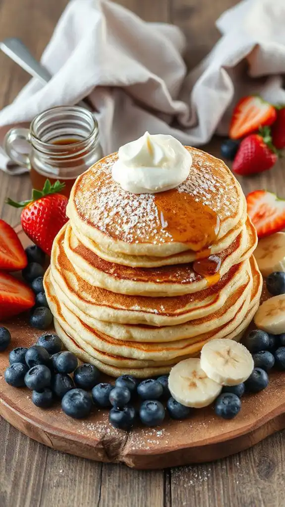 fruit topped dinner pancakes