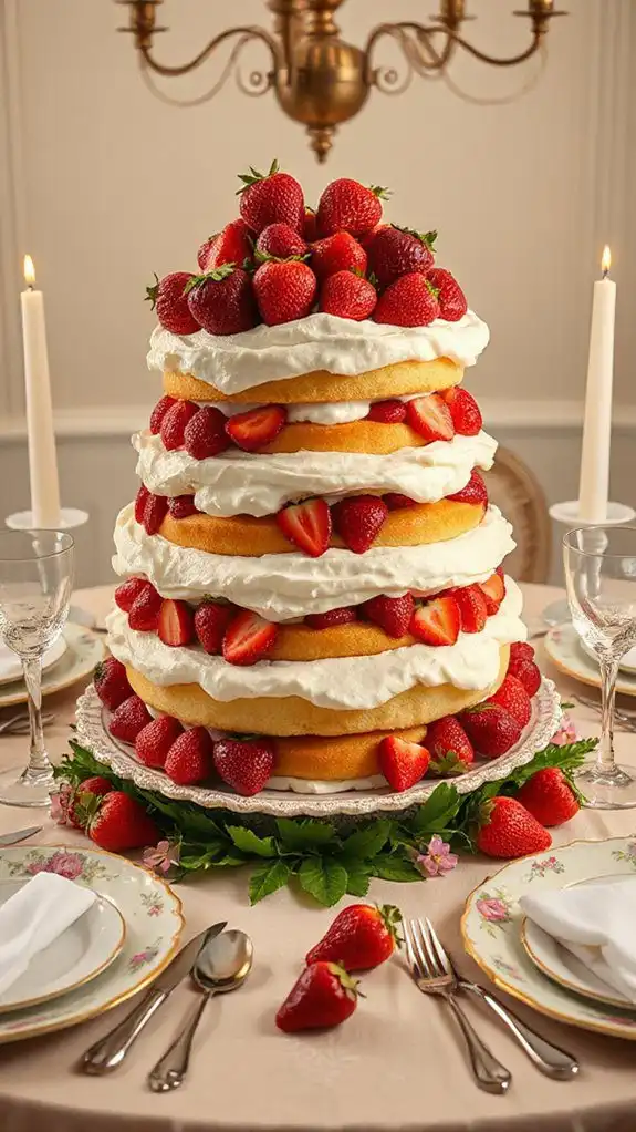 fruity dessert with cream