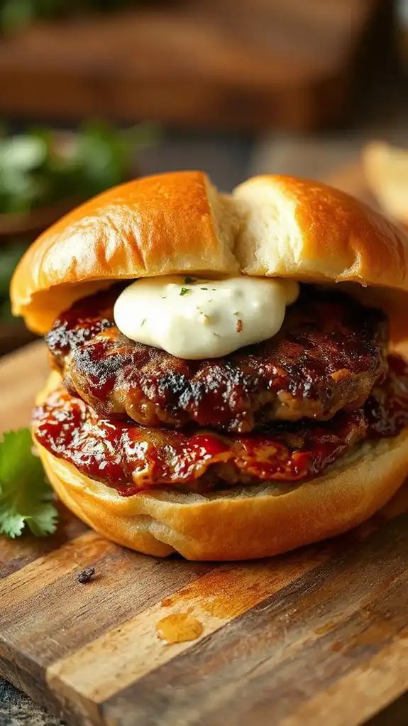 garlic aioli burger delight
