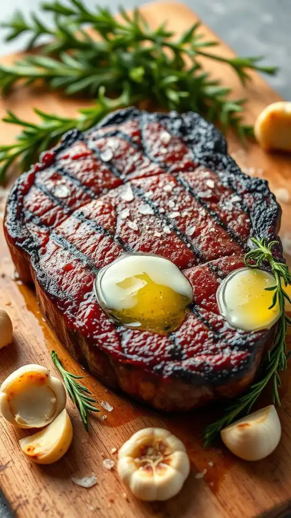 garlic butter ribeye steak