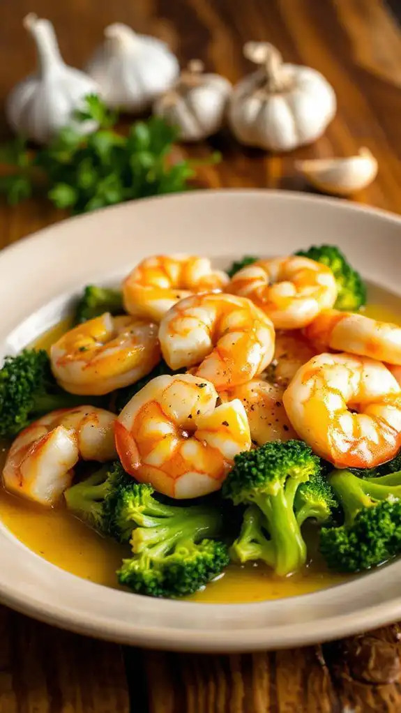 garlic butter shrimp broccoli