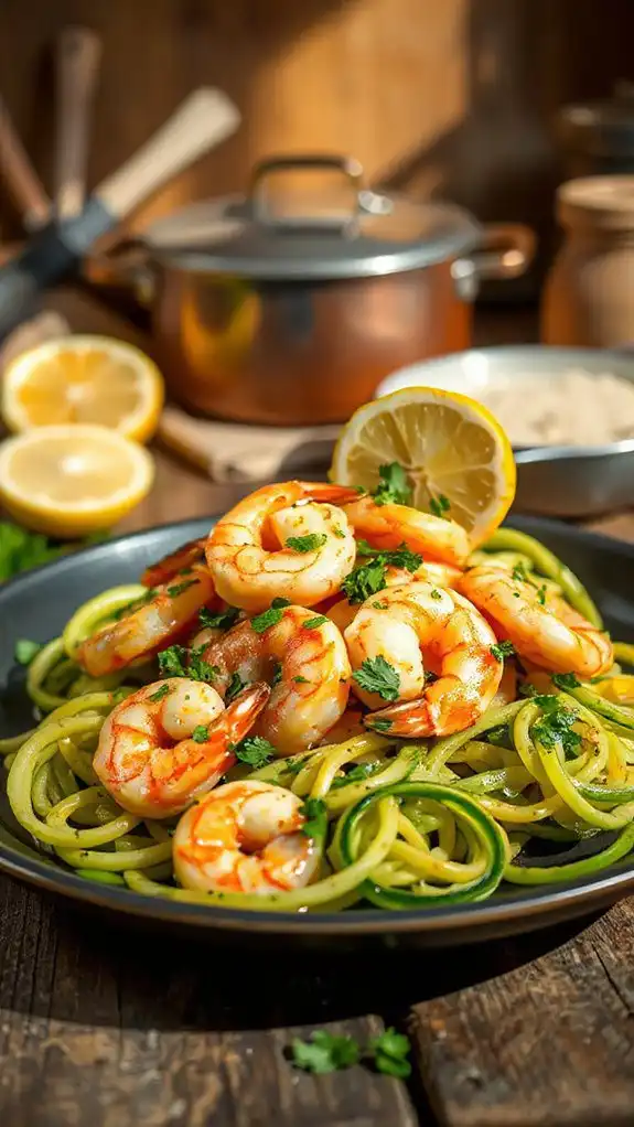 garlic butter shrimp noodles