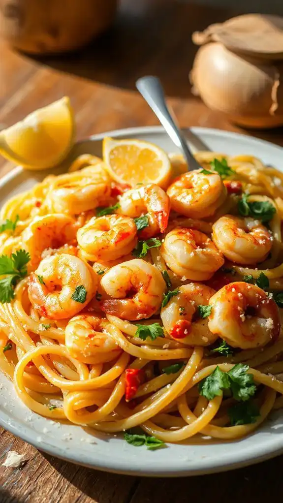 garlic butter shrimp pasta