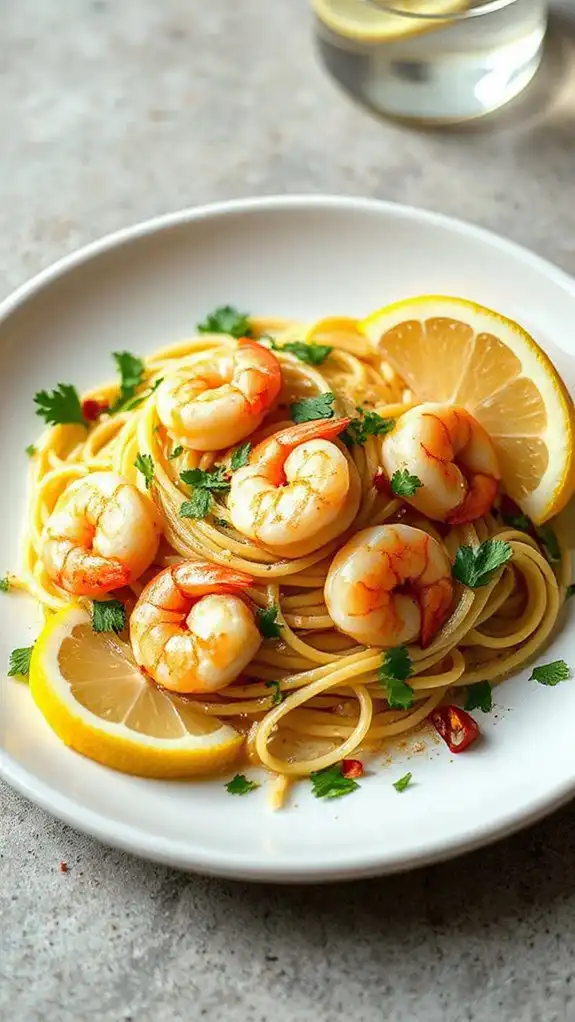 garlic butter shrimp pasta