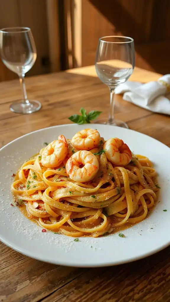 garlic butter shrimp pasta