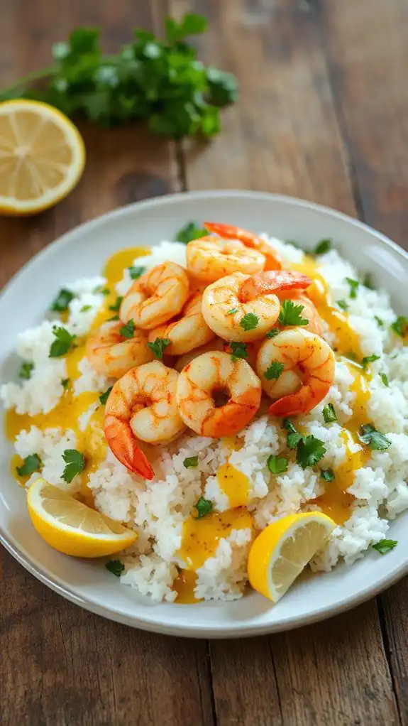 garlic butter shrimp rice