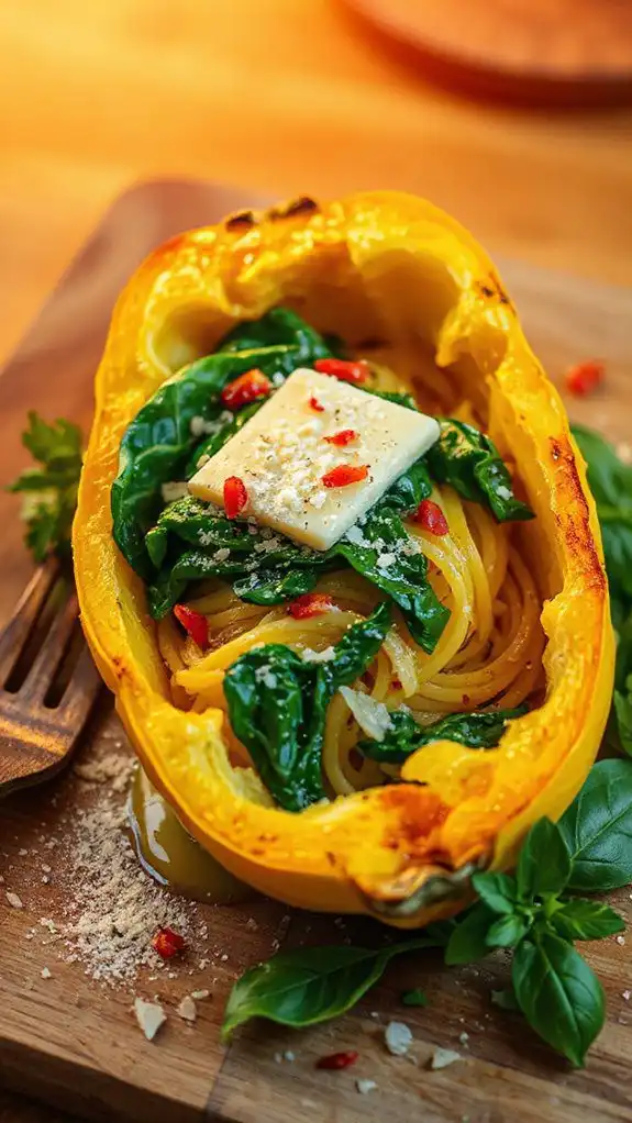 garlic butter spaghetti squash