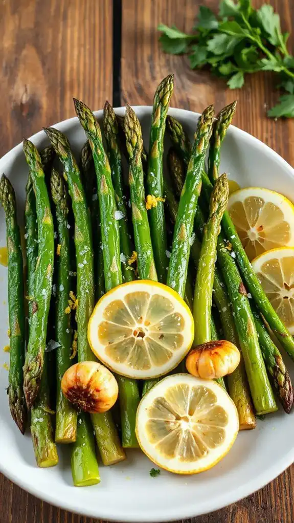 garlic flavored asparagus dish garlic flavored asparagus dish