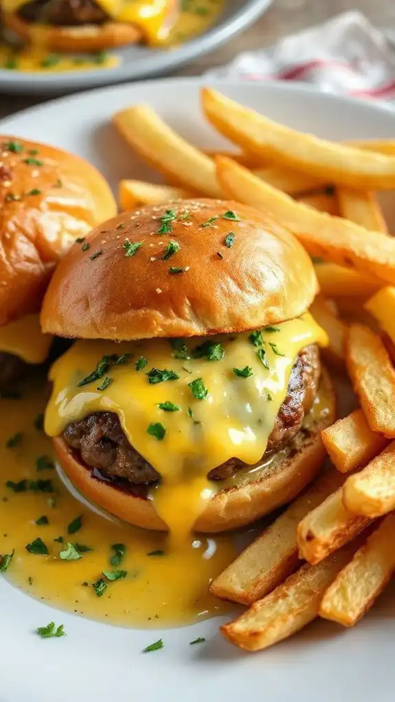garlic herb butter burgers