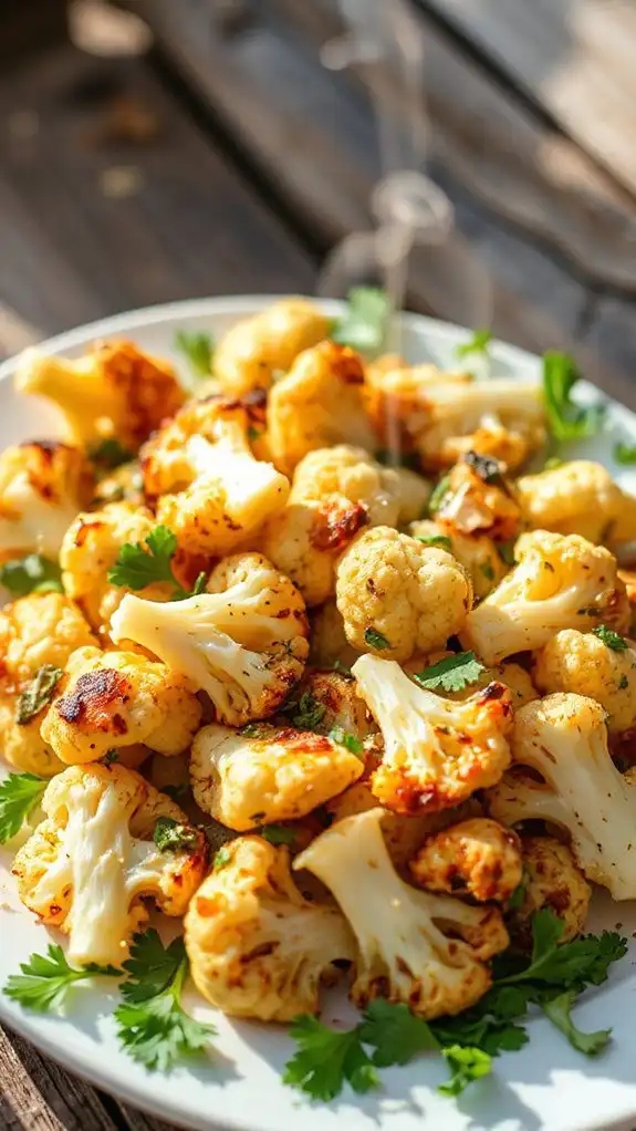 garlic herb infused cauliflower garlic herb infused cauliflower