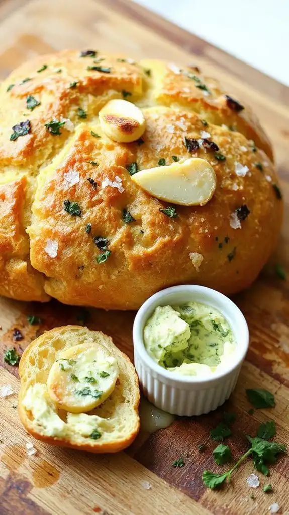 garlic infused herb bread