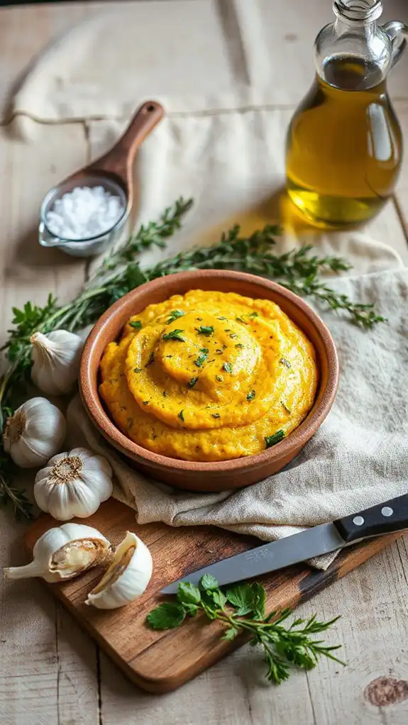 garlic infused microwave polenta dish garlic infused microwave polenta dish