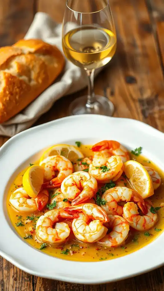 garlic infused shrimp pasta dish