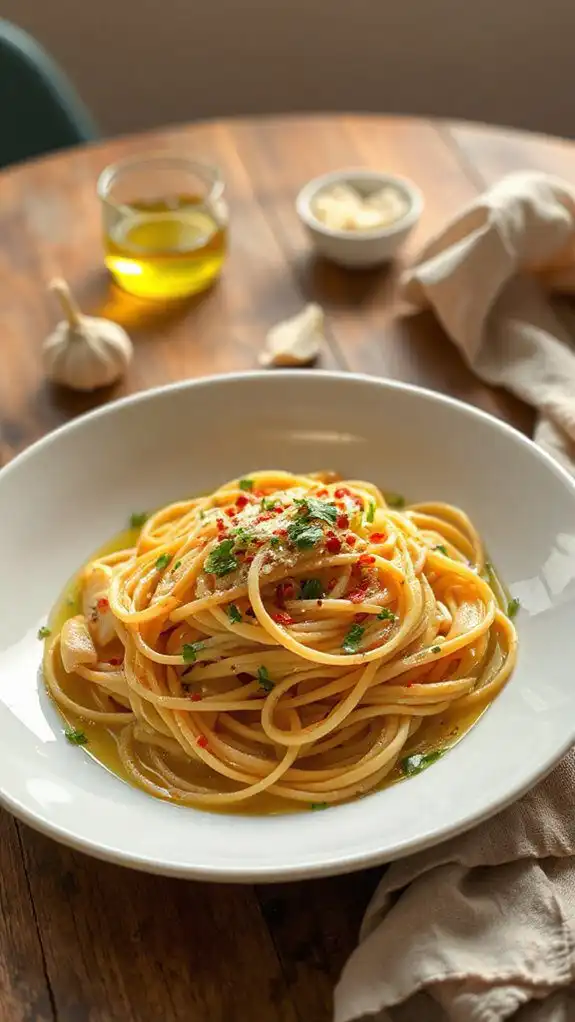 garlic infused spaghetti dish garlic infused spaghetti dish