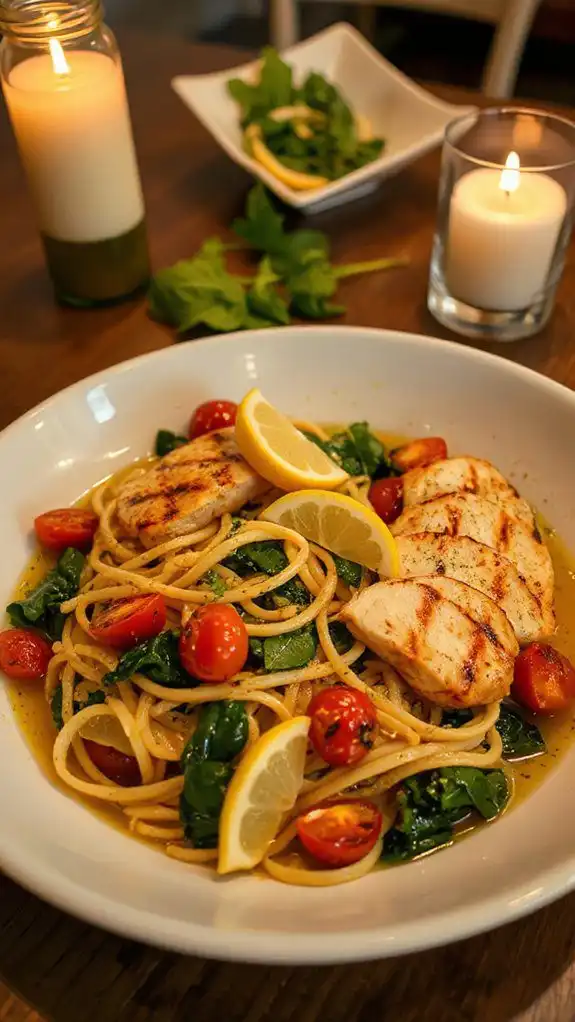 garlic lemon pasta dish