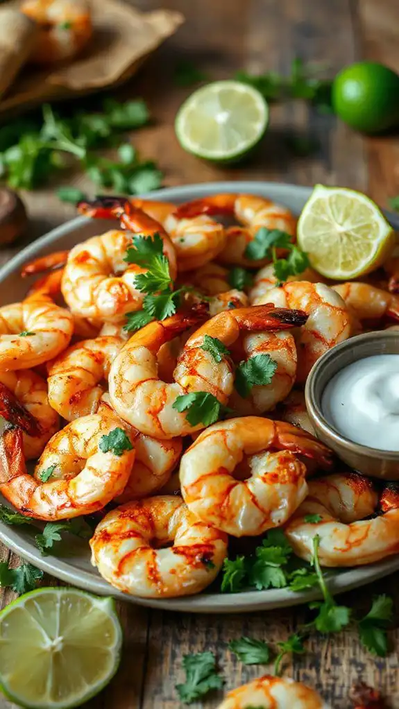 garlic lime grilled shrimp