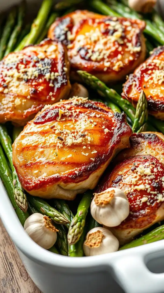 garlic parmesan asparagus bake