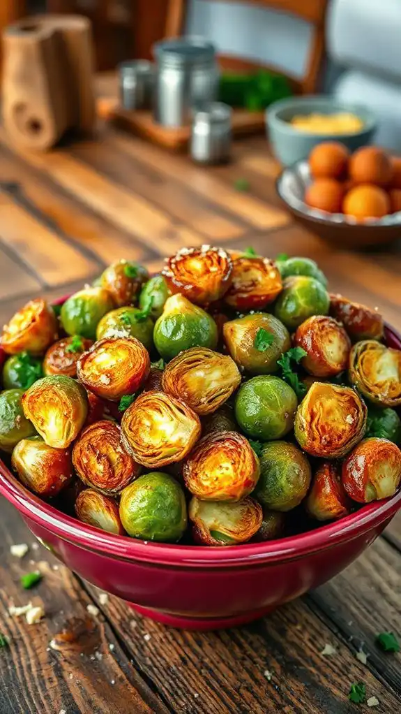 garlic parmesan brussels sprouts