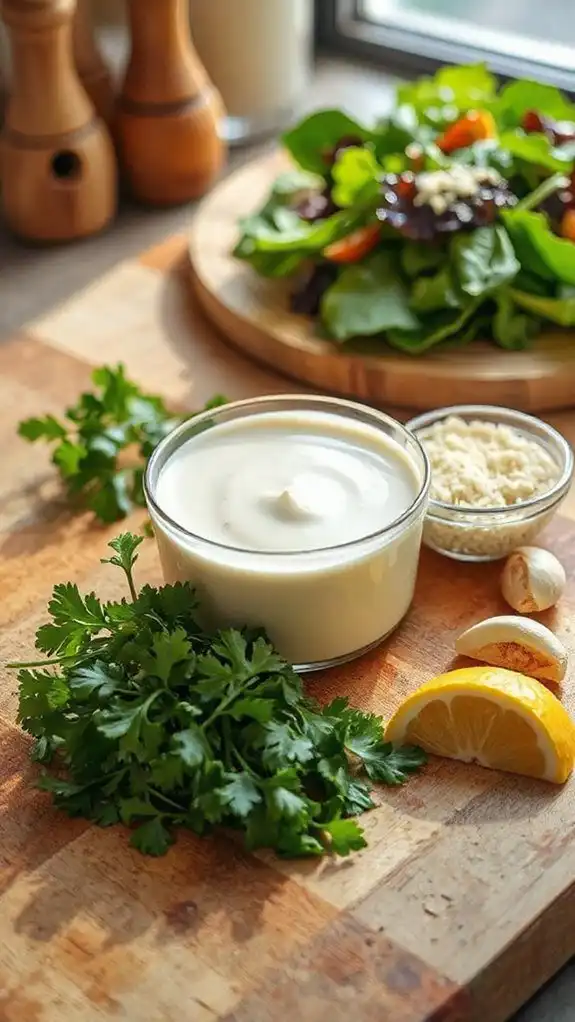 garlic parmesan salad dressing recipe